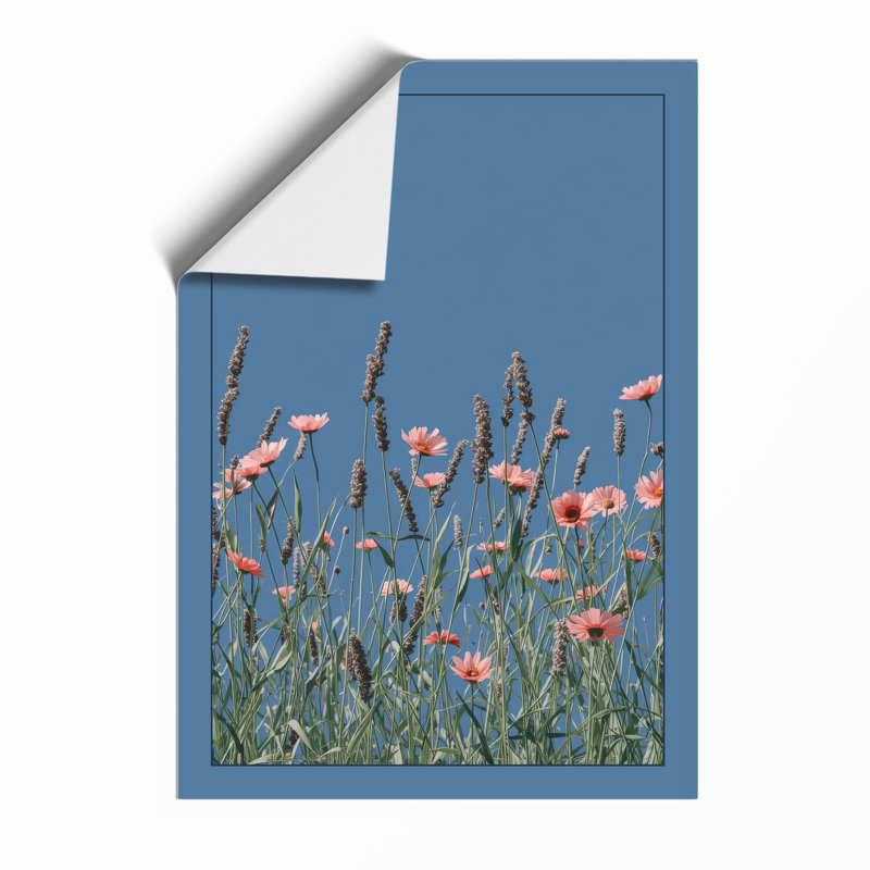Carnations Against Sky Botanical - Print, Unframed, A2 - 59.4 x 42.0 cm