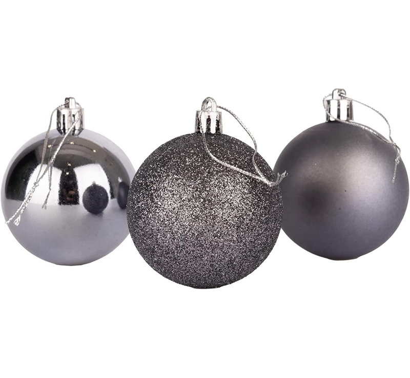 Polyvinyl Chloride (PVC) Bauble, 15cm H x 15cm W x 15cm D, Grey