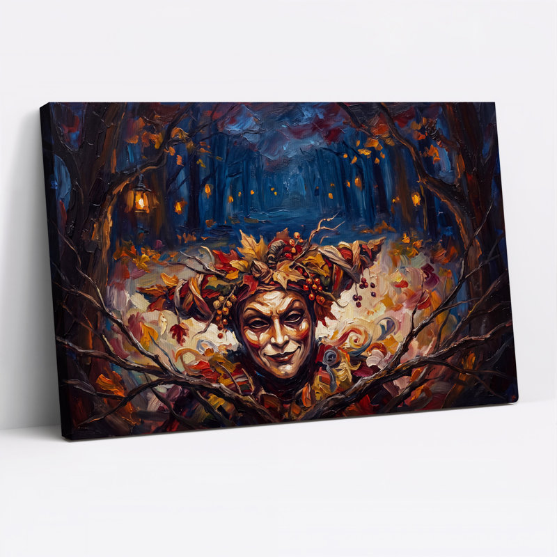 «Sourire d'automne souriant» avec art mural sur toile Halloween, H 20 po x l 30 po