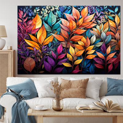 Décoration murale multicolore vibrante - Abstract Botanicals