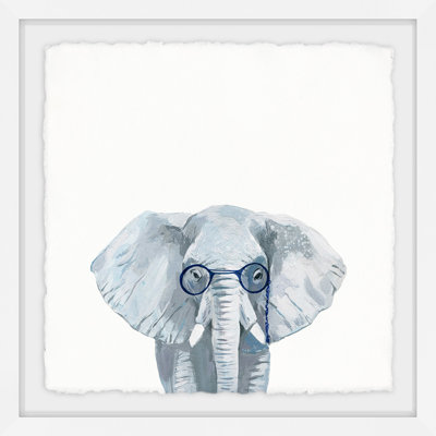 «Genius Elephant», reproduction d'art encadrée sur papier