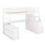 Lit mezzanine simple avec tiroirs, tablettes et bureau-1154361502