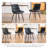 Emsley Faux Leather Upholstered Dining Chair Armless Side Chair with Metal Legs-2018551411