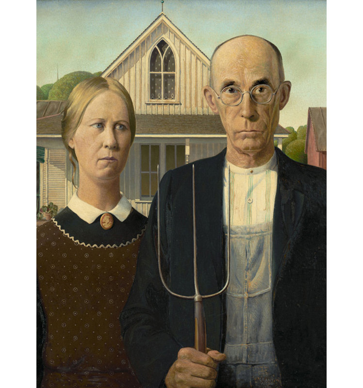 American Gothic, vers 1930 HAD-4241, H 18 po x l 13 po