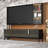 Luxury TV Stand For Tvs Up To 85" with 4-Door Storage Cabinet and Metal Handles, No Assembly Required