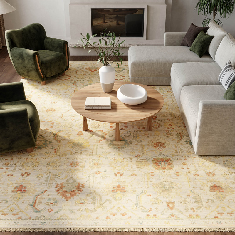 Tharun 10' x 13' Taupe Multicolor Vintage Indoor Rug, Rectangle 10' x 13', Taupe Multicolor
