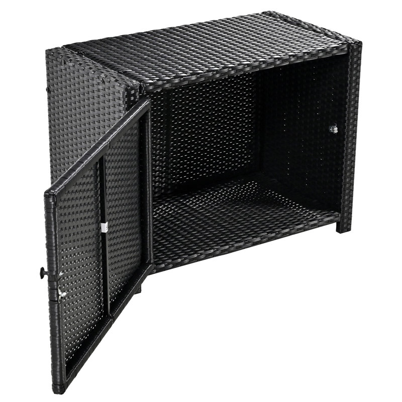 Ensemble de canapé modulaire en rotin quadrilatéral avec cadre mini spa, sièges en bois et espaces de rangement Spa, Gris