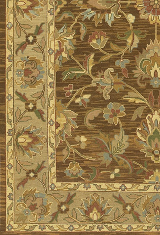 Pooja Brown/Tan Area Rug, Rectangle 2' x 3'
