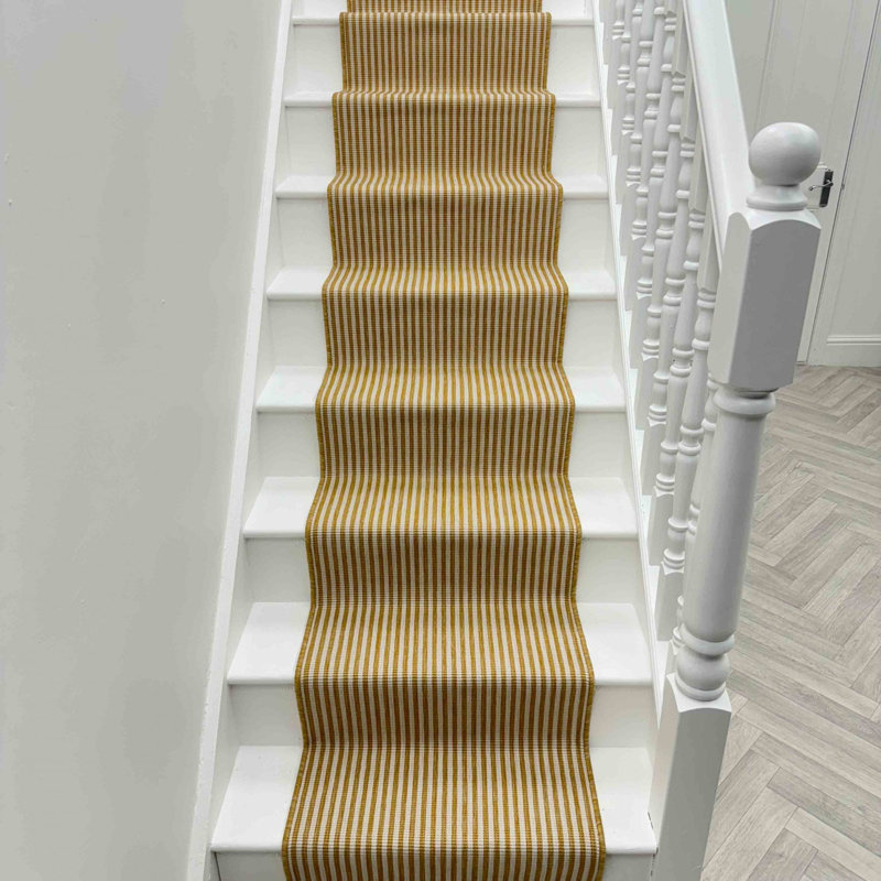 Stair Runner Striped Flatweave Area Rug, Runner 60 x 570 cm