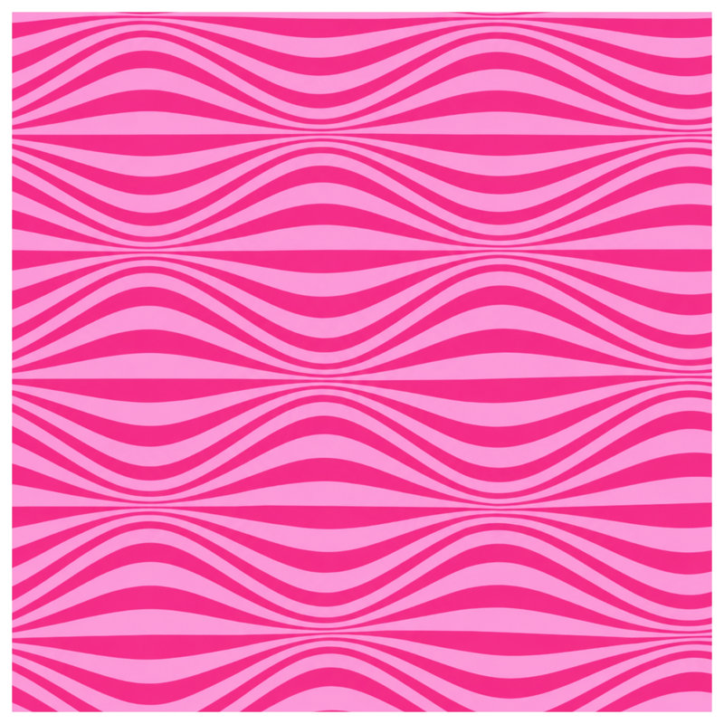 Pink Wavy Lines Comforter, Twin