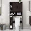 Armoire de rangement au-dessus de la toilette avec 2 portes de grange-2015987998