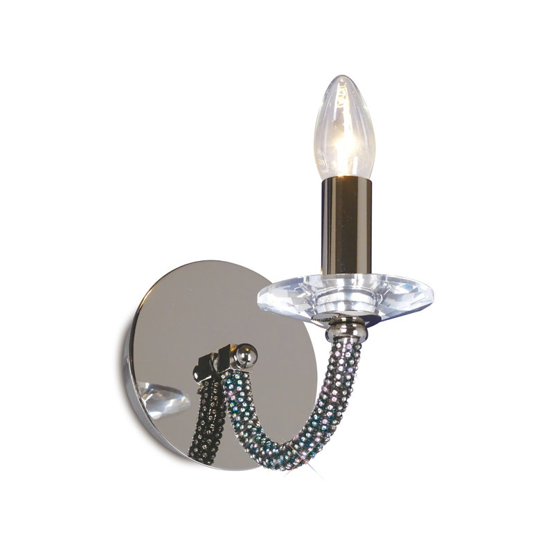 Gelnett Candle Wall Light, Black