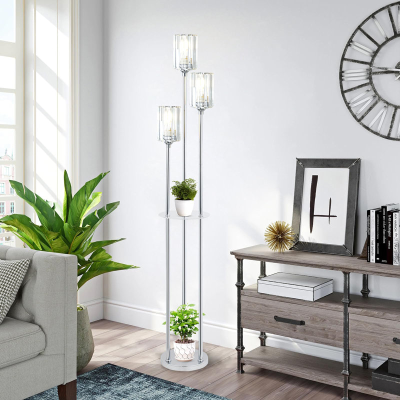 Benaim 168cm Tree Floor Lamp, Chrome