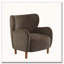 Fauteuil club à oreilles en velours