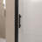 Shower Door  - Matte Black Aluminum Frame Material, Half Frame,1/4"(6Mm) Tempered Glass Explosion Proof Film,Stainless Steel Handle-122071590