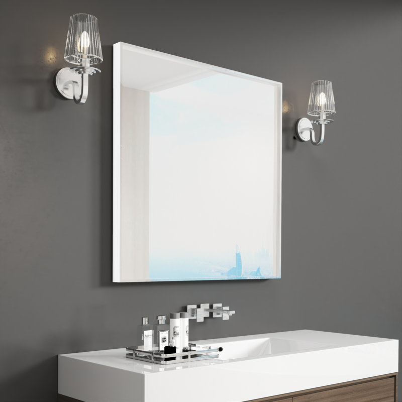 Miroir de salle de bain rectangulaire rectangulaire, 36 po x 36 po