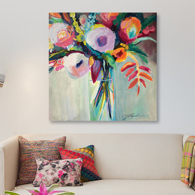 «Ode to Summer VII», reproduction sur toile, H 12 po x l 12 po x P 0,75 po, Toile tendue, Pas de tapis