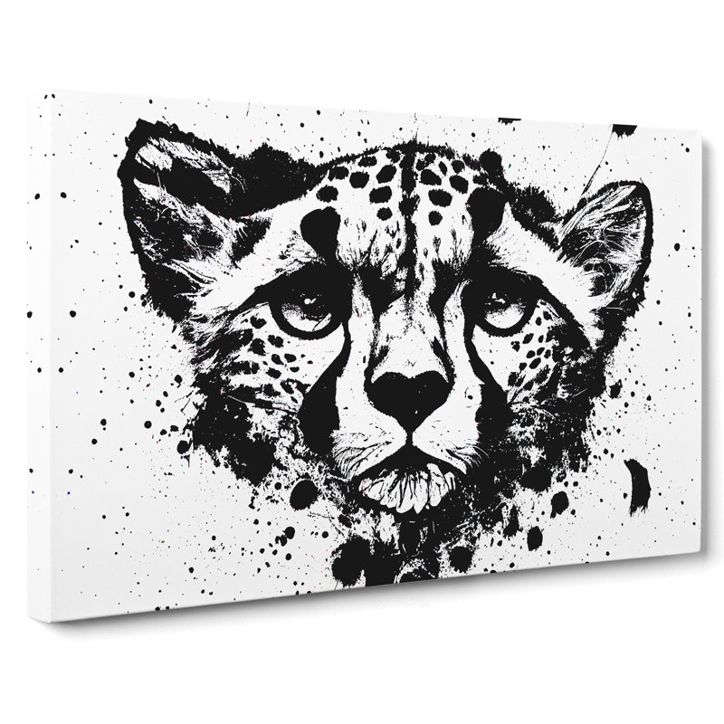 Painted Cheetah Vol.1 Abstract - Wrapped Canvas, 40cm H x 60cm W x 3cm D