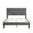 Full Size Upholstered Bed Frame, Gray Fabric, Headboard, Wood Support, No Box Spring, Simple Assembly Bed, Slats, Easy Assembly, Mattress Support