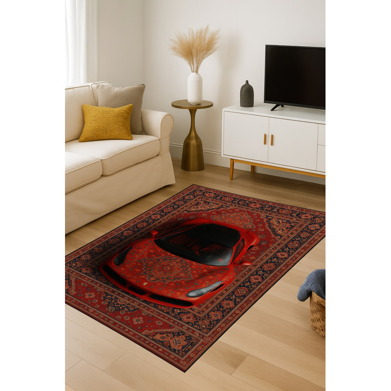 Tapis gris tissé Mosso, 4'7" x 6'7"