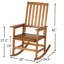 Wooden Patio Rocking Chair with slat Backrest-1527545677