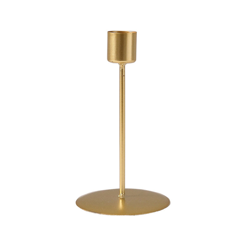 Bougeoir - Structure moderne avec base robuste pour la décoration intérieure, Gold