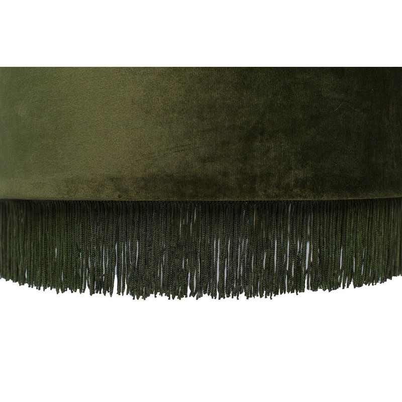 Abat-jour tambour en velours (araignée), H 8,66 po x l 13,78 po x P 13,78 po, Vert