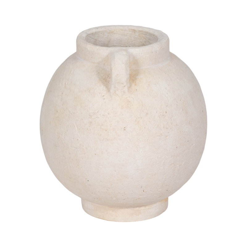 Handmade Ceramic / Porcelain Table Vase, Overall Height - 7", White