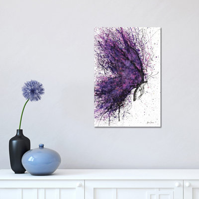 Purple Sky Butterfly by Ashvin Harrison - Print on Canvas