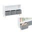 Children's Multi-Purpose Bookshelf With Collapsible Fabric Bins-1641420973