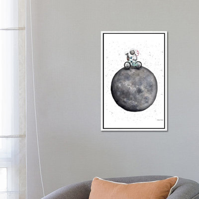 Bike On Moon by Rachel Nieman - Painting on Canvas