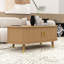 Table basse de style Mid-Century moderne avec porte coulissante en forme de tambour, station de charge intégrée-584249657