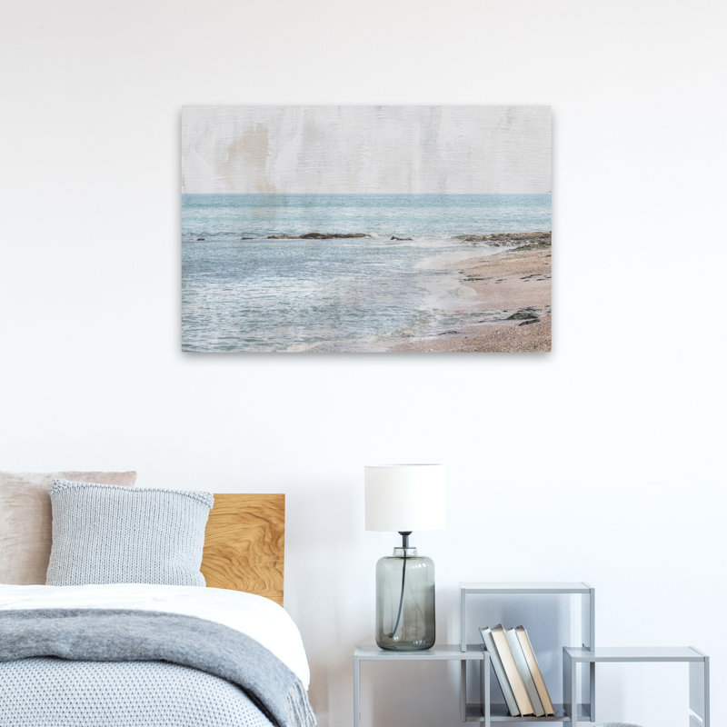 Secret Beach contemporain bleu plage brun, H 36 po x l 24 po