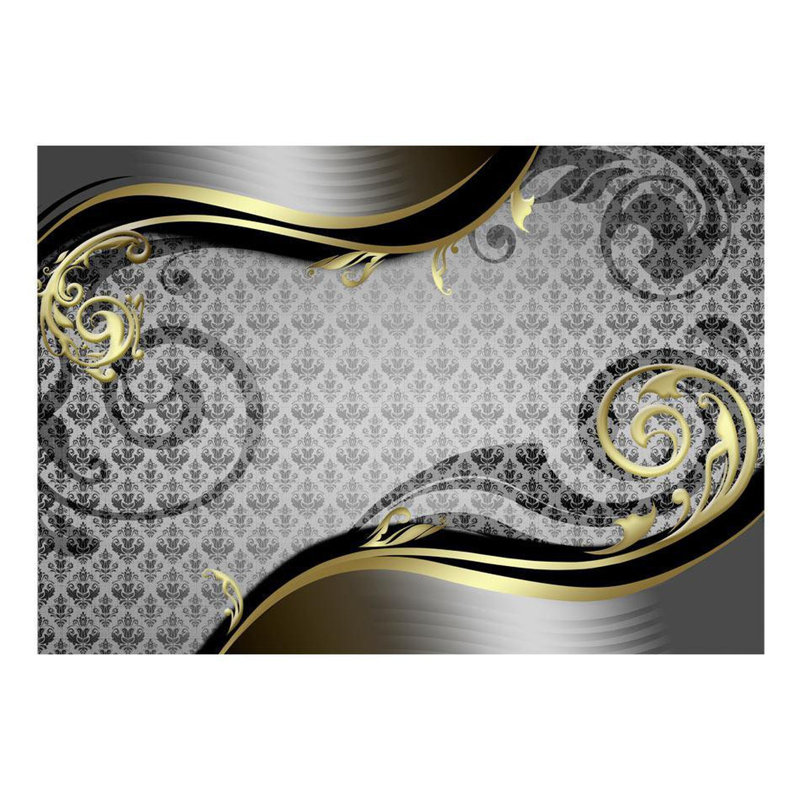 Glam Wallpaper Wall Mural - Golden Snail, 8' L x 11.42' W