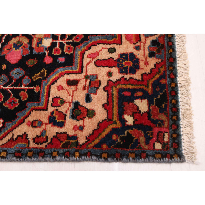 Tapis bleu marine Anatolian Vintage 3 pi 3 po x 5 pi 5 po