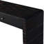 Console courbée avec rangement et 2 tiroirs, table d'entrée rustique en bois pour le couloir, le salon, noir vieilli | Idée de cadeau