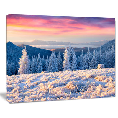 « incroyable winter » dans les montagnes», reproduction de photo sur toile tendue