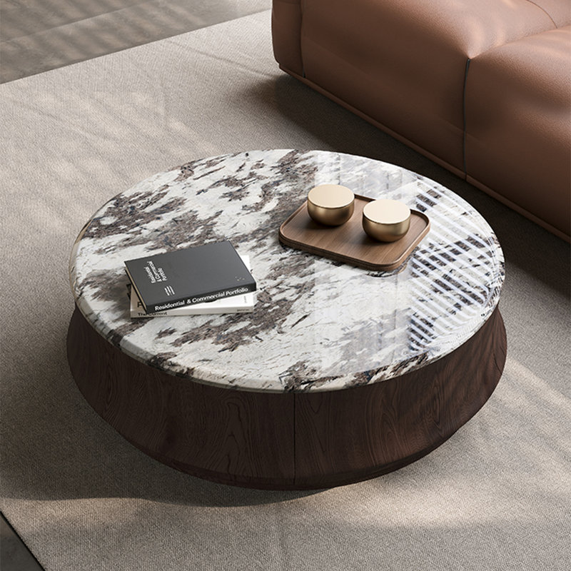 Round marble coffee table