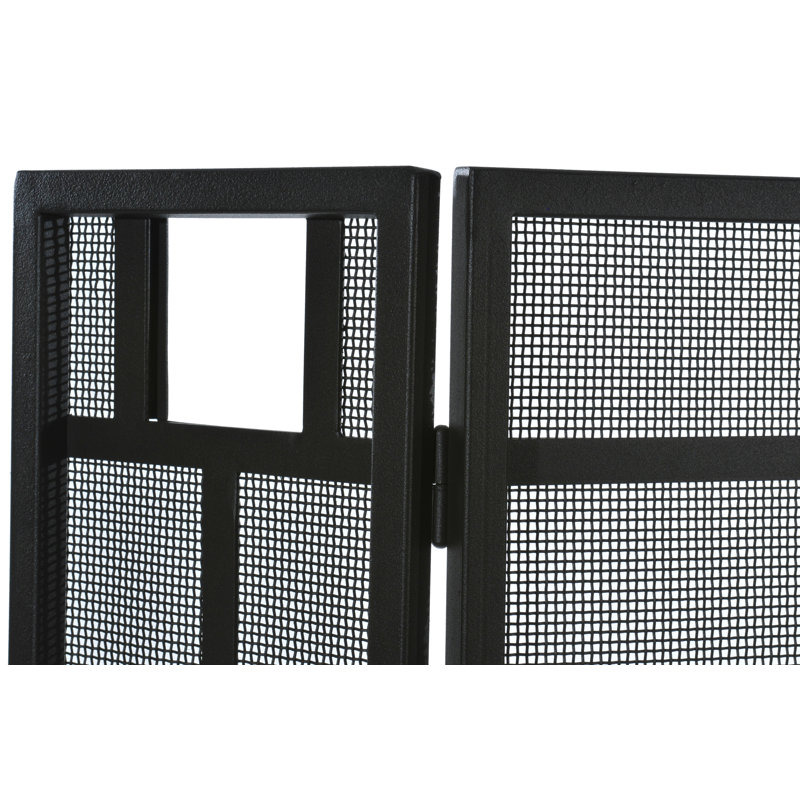 Branch 3 Panel Iron Fireplace Screen