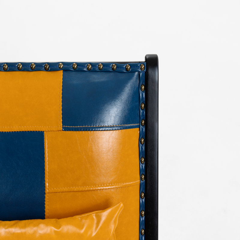 Chaises d'appoint de style moderne Boho, Blue/Yellow