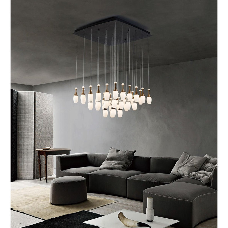Lustre à niveaux 36 lumières DEL Bolland