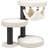 TRIXIE Vidor 28.3" Cat Tree, 2 Sisal Scratching Posts, Plush Hanging Hammock, Three Platforms with Removable Cushions