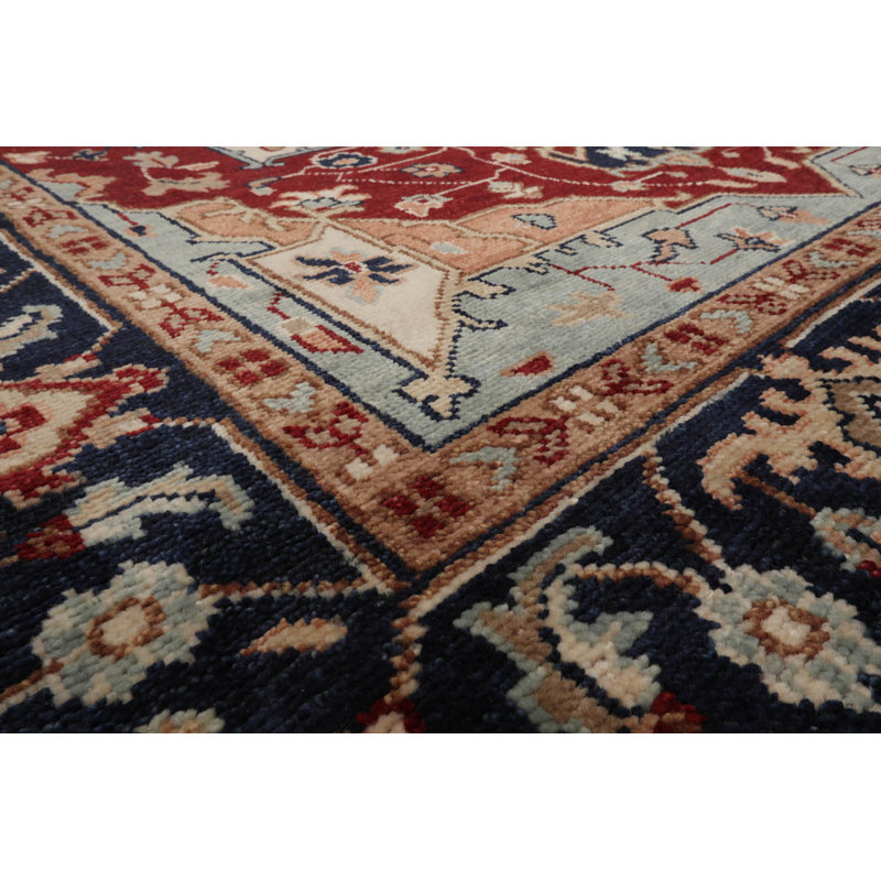 Tapis oriental en laine noué à la main de 8 pi 10 po x 12 pi Heriz