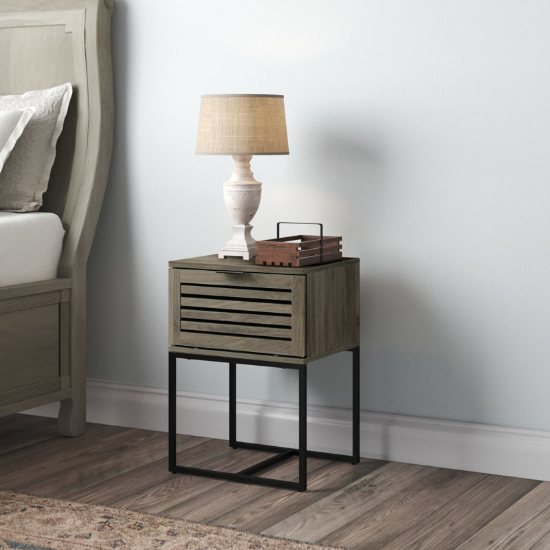 Ignaat 18'' W Nightstand, Slate Gray