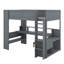 Lit mezzanine double avec bureau-1257299186