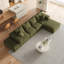 Ensemble de canapé modulaire rembourré moderne sans os, canapé modulaire en forme de L avec 6 coussins, combinaison gratuite pour le salon et la chambre à coucher-1218172508