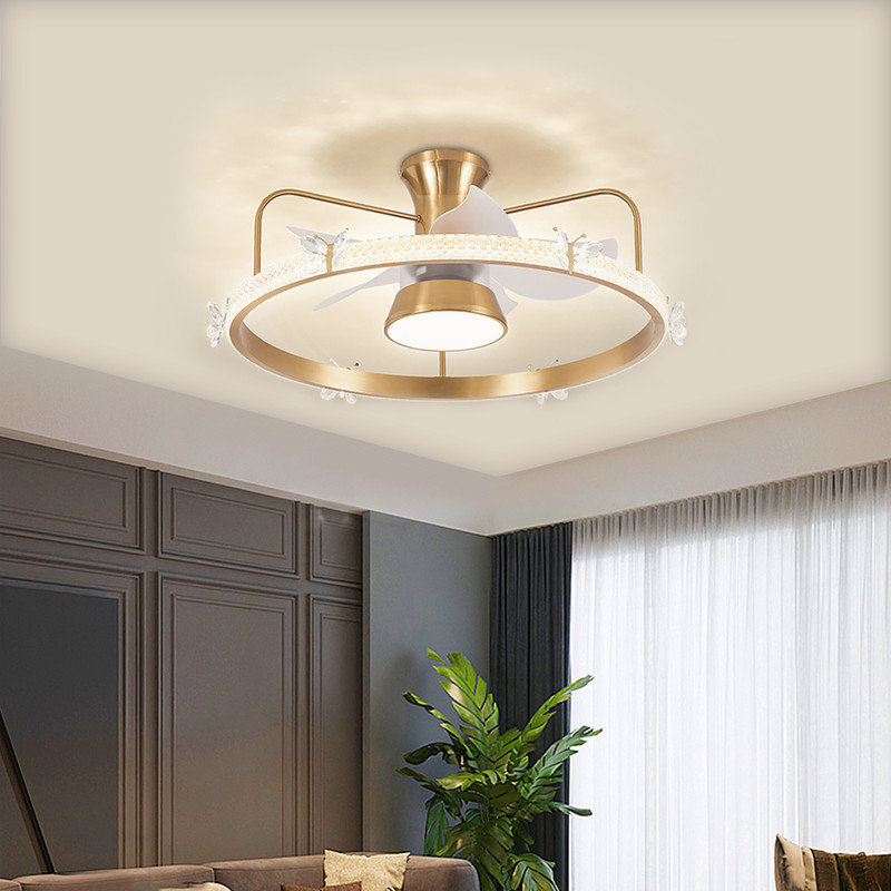 Ventilateur de plafond 27,5 po avec lumières DEL Gerarlina