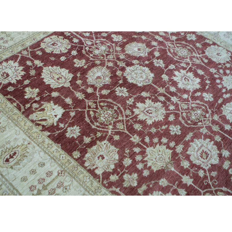 Sultanabad Hand-Knotted High-Quality Red and Gold Area Rug