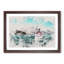 Boat on the Lake in New Zealand - Picture Frame Graphic Art Print-56871240-56871237