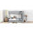 Twin Over Bunk Bed In Gray With Functional Cabinetry - 2 Drawers And Multi-Layer Cabinet Storage-1520169757-1520169756